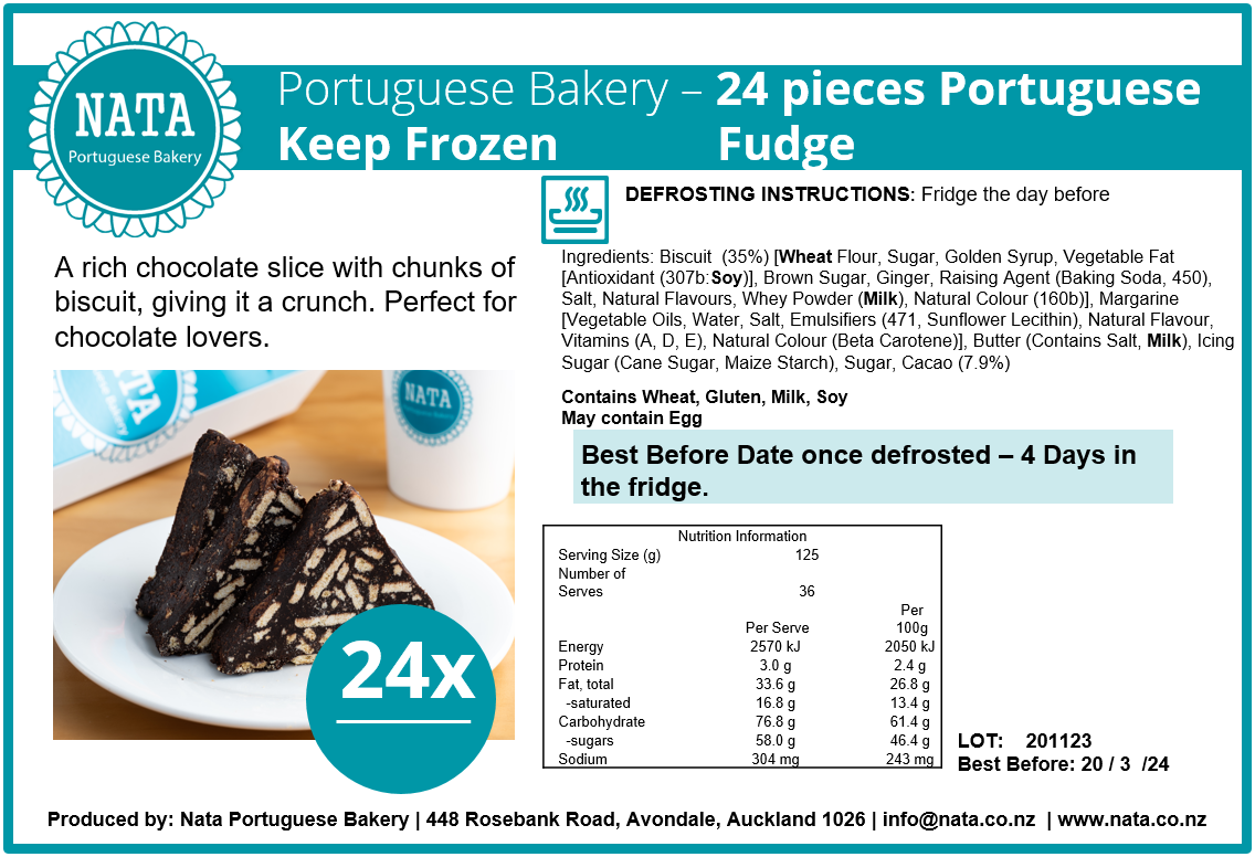 Portuguese Fudge 2 Logs